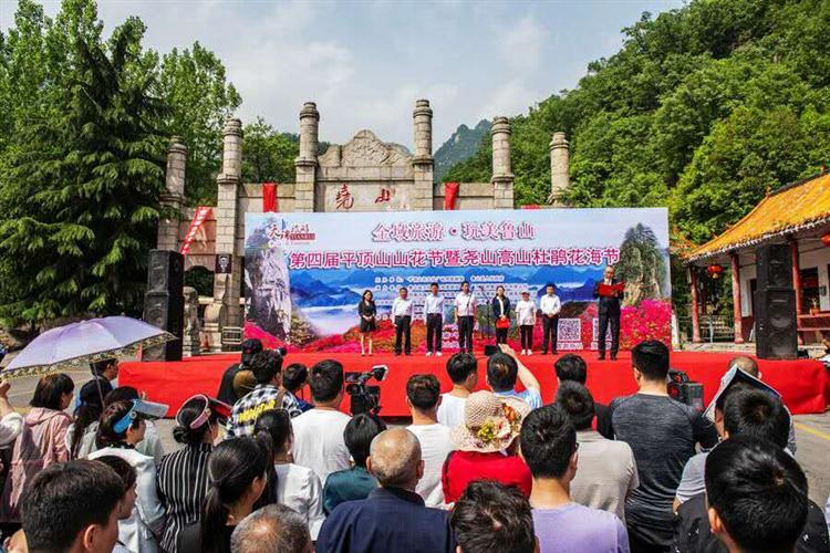 约会“花中西施”见证浪漫爱情  第四届平顶山山花节暨尧山高山杜鹃花海节开幕
